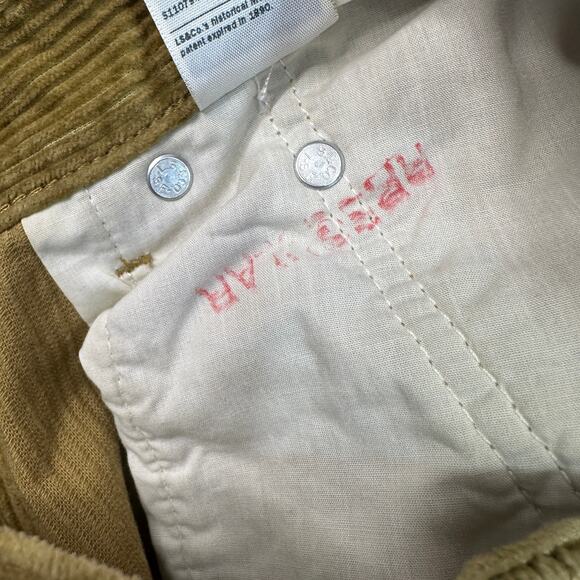 Levi's Corduroy Pants Mens 27x30 Golden Tan Straight Leg Regular Fit 5-Pocket - Picture 2 of 10